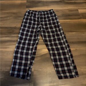 Croft & Barrow Men's Plaid Joggers - Black, Red, and White